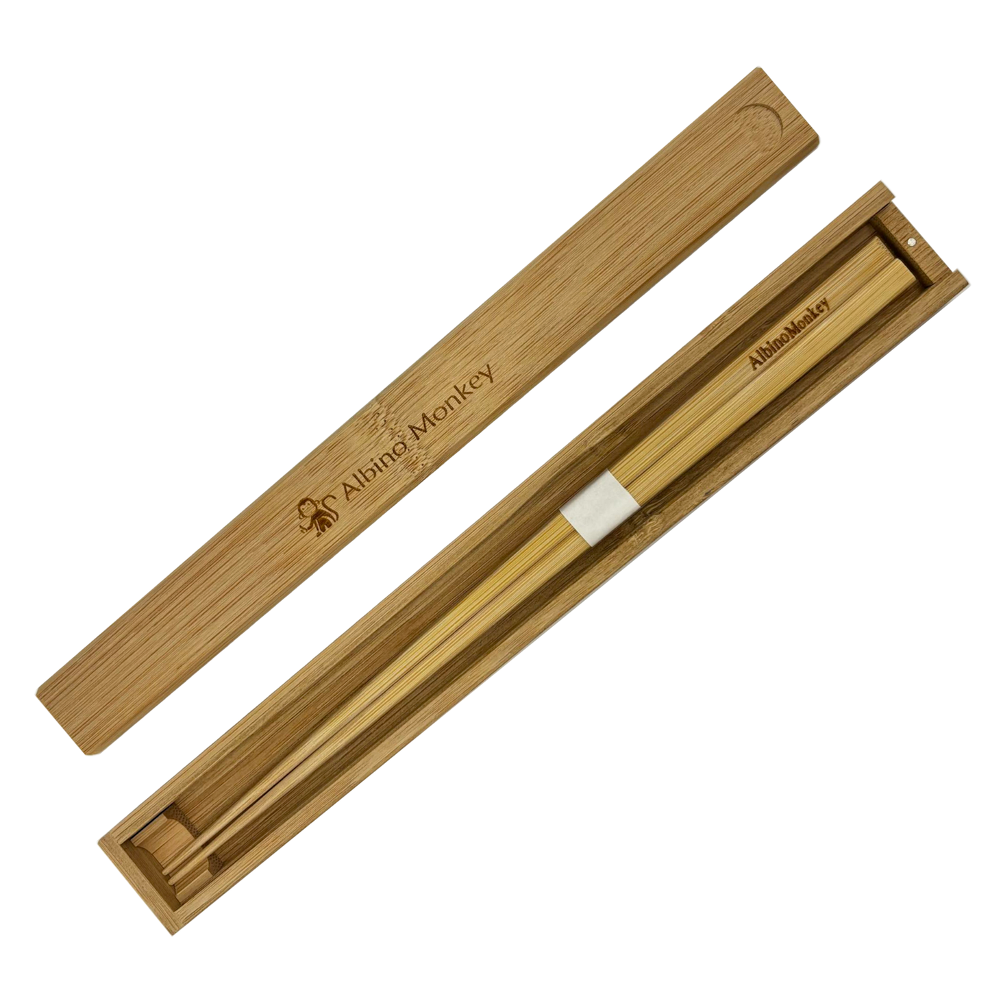 Reusable Portable Travel Chopsticks Set with Case & Chopstick Holder | Natural Bamboo Wooden Japanese Chop sticks - In a Nice Gift Box