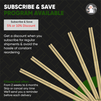 200 Round Separated Disposable Chopsticks | Short Paper sleeve | Bamboo Wooden Chinese Chop sticks - Bamboo Chopstick Bulk - Disposable Utensils Premium Quality - (100 Pairs)