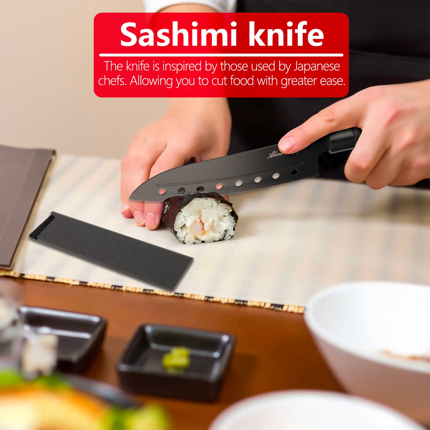 Sushi Making Kit - Elevate Your Sushi Skills in Minutes! Includes New Upgraded Sashimi Knife & Sushi Maker Bazooka, 2 Mats, Nigiri Tool, and More – Perfect for Beginners