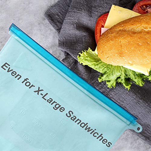 Set of 3pack Freezable Food Silicone Bags Kit BPA Free Reusable Silicone  Sandwich Bags Food Storage Pouch - China Storage Bag and Silicon Jelly  price